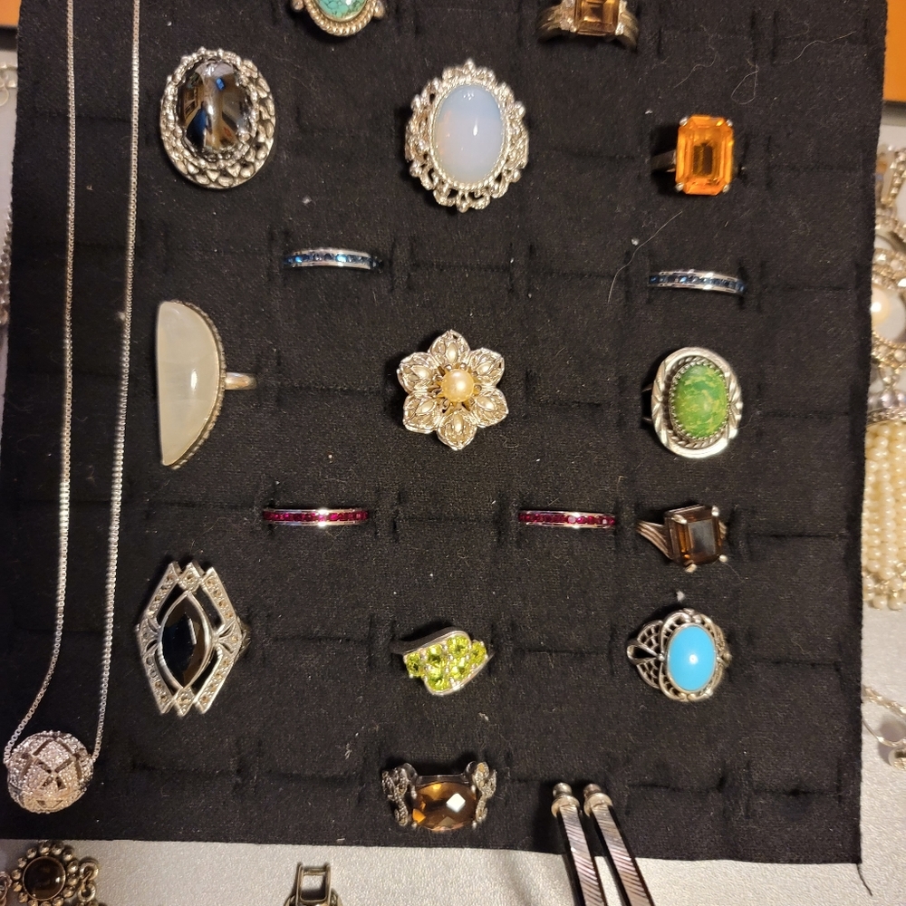 Estate Jewelry Lot. Many sterling silver pieces!